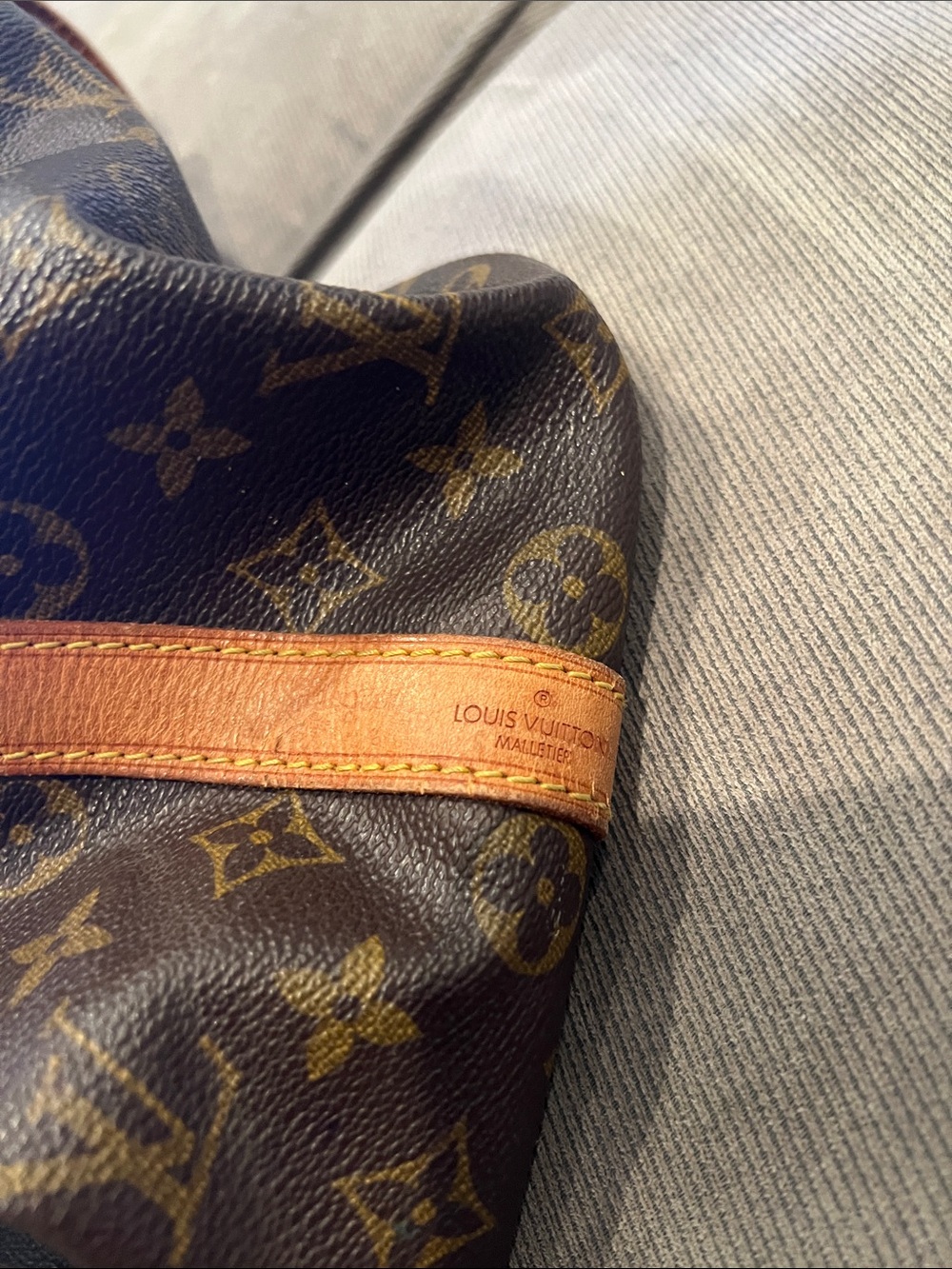 Louis Vuitton Monogram Canvas Drawstring Tote in Brown - Picture 7 of 14